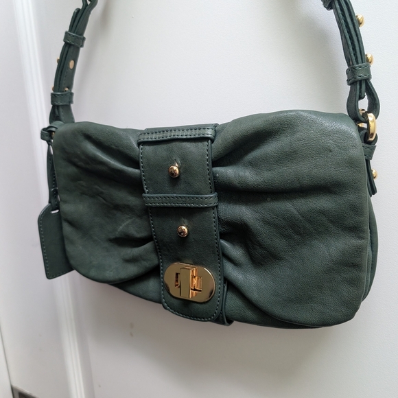 Badgley Mischka Green Leather Women's Bag - Picture 4 of 15